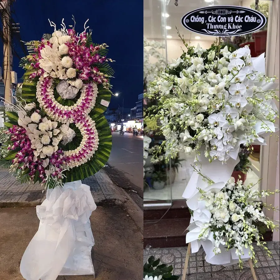 Kệ hoa chia buồn tại Chư Sê