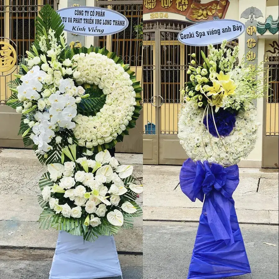 Kệ hoa chia buồn tại Đa Mai
