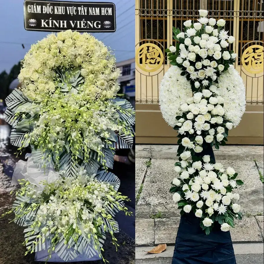 Kệ hoa chia buồn tại Đại Đồng, Nghệ An
