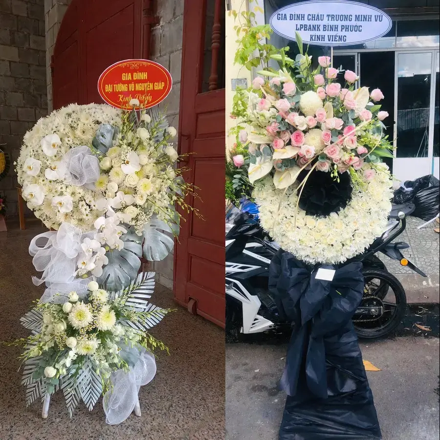 Vòng hoa đám tang tại Đại Lộc