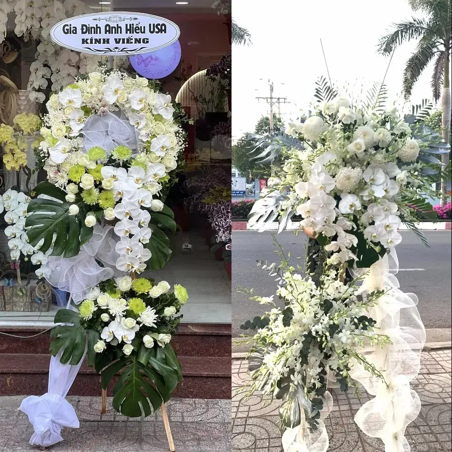 Kệ hoa chia buồn tại Đại Phước