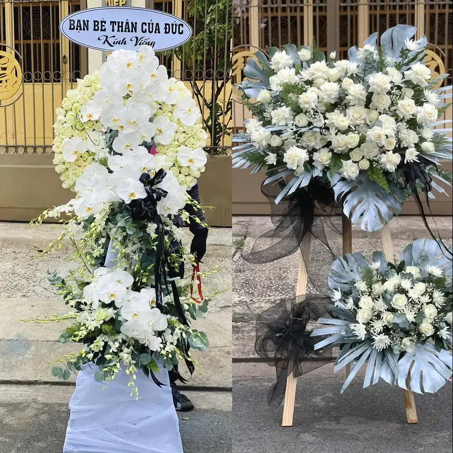 Kệ hoa chia buồn tại Đại Sơn