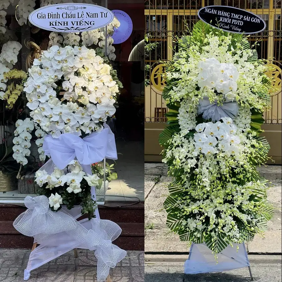 Vòng hoa đám tang tại Đại Thành, Cần Thơ