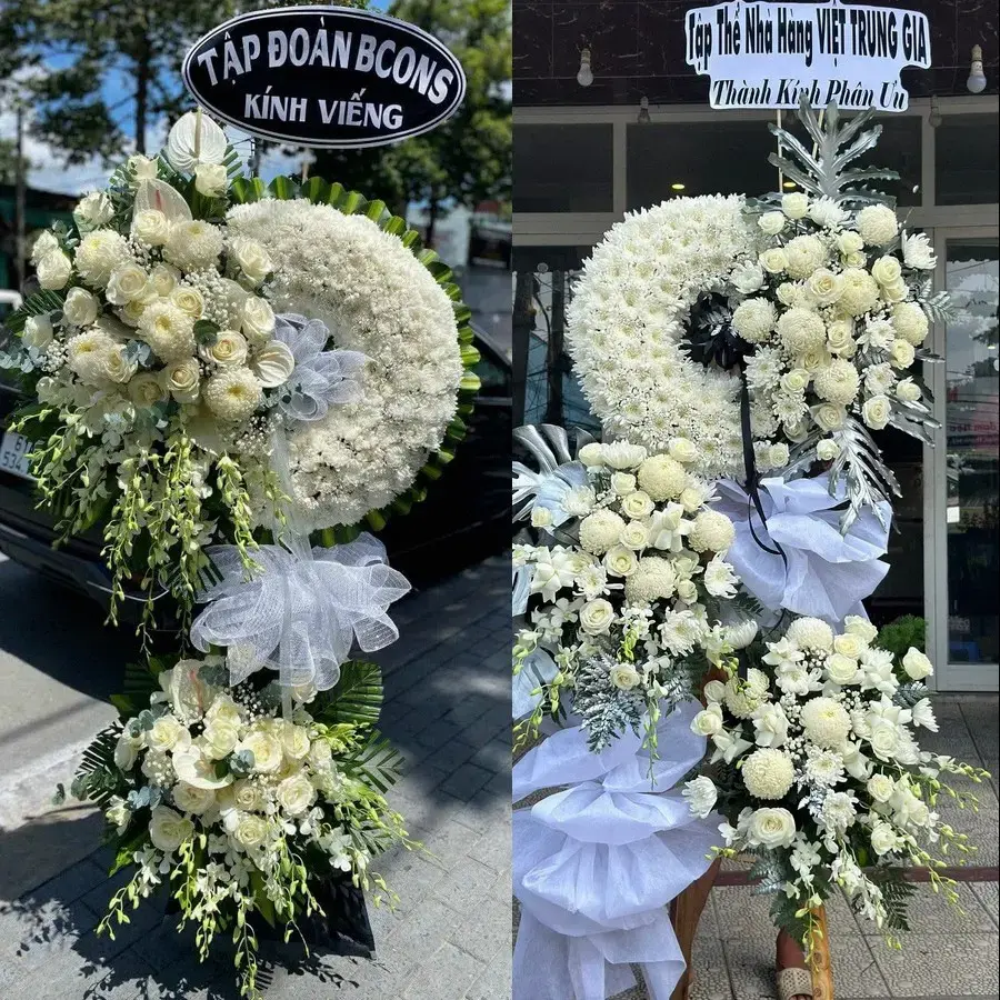 Kệ hoa chia buồn tại Đại Thành, Cần Thơ