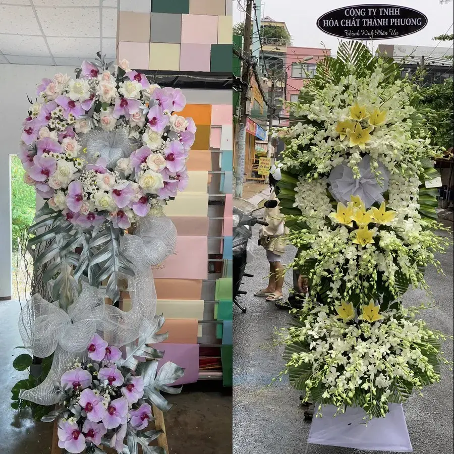 Kệ hoa chia buồn tại Đại Xuyên