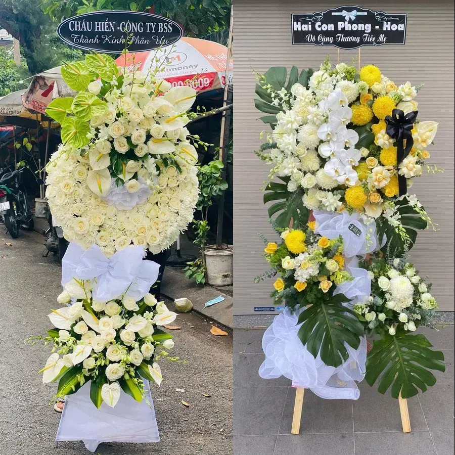 Kệ hoa chia buồn tại Diễn Châu