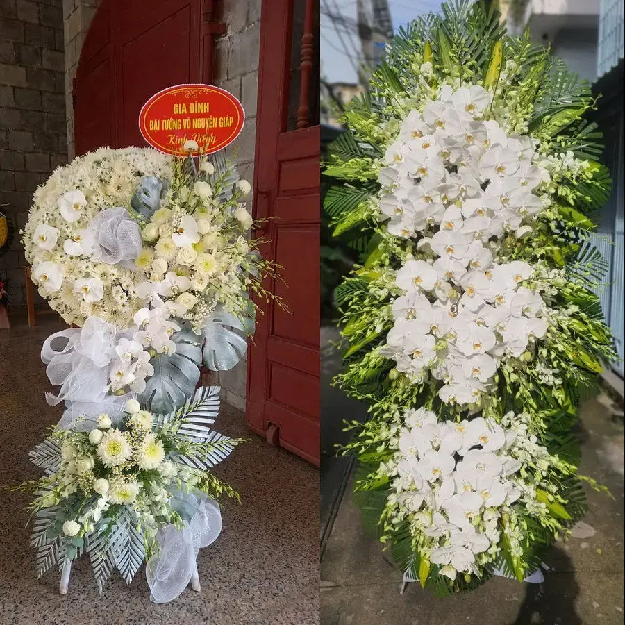 Kệ hoa chia buồn tại Diên Khánh