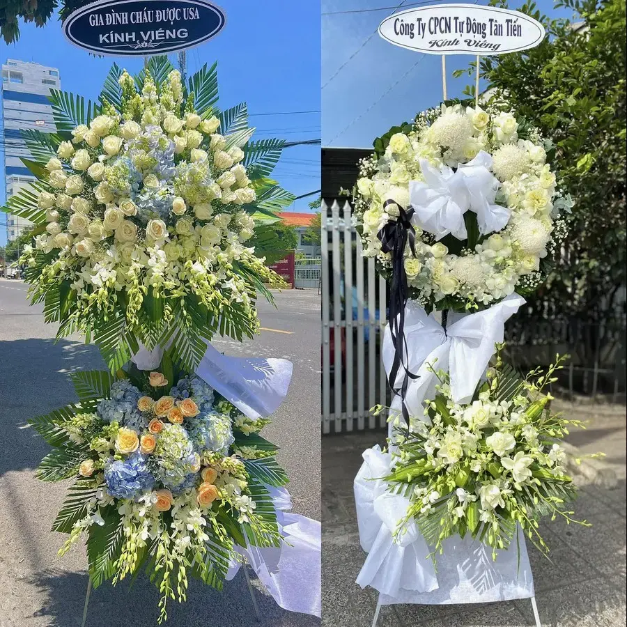Kệ hoa chia buồn tại Đô Lương