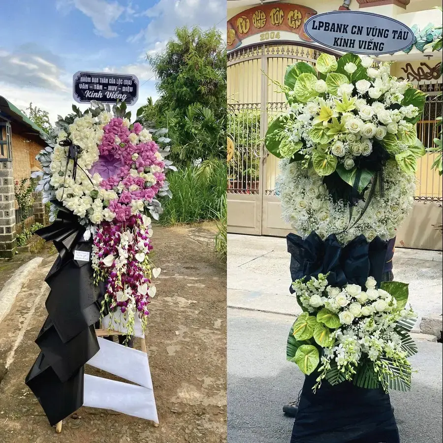 Kệ hoa chia buồn tại Đồ Sơn