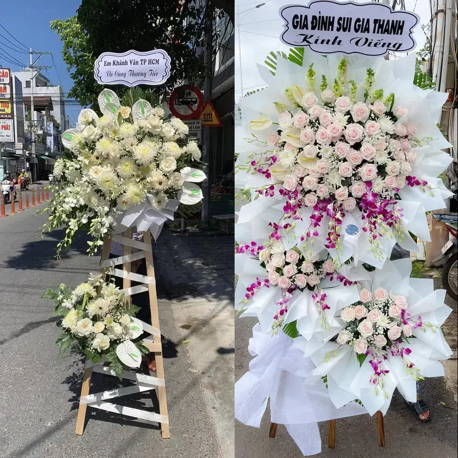 Kệ hoa chia buồn tại Đông A