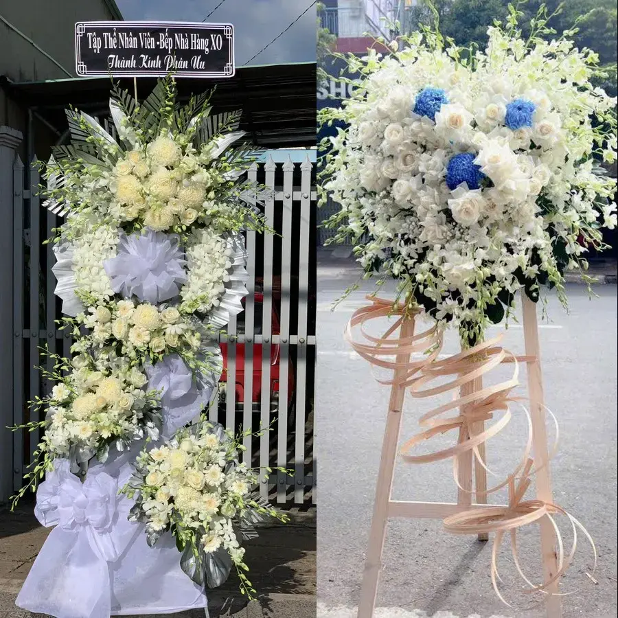 Vòng hoa đám tang tại Đông Sơn, Quảng Ngãi