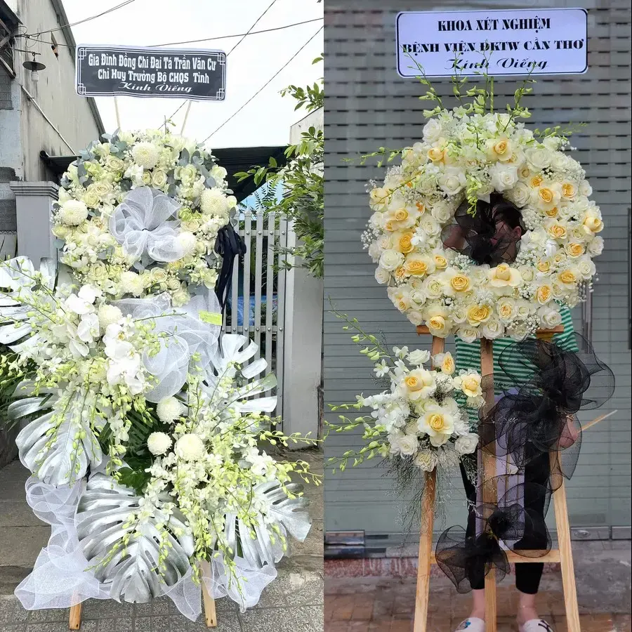 Kệ hoa chia buồn tại Đông Sơn, Thanh Hóa