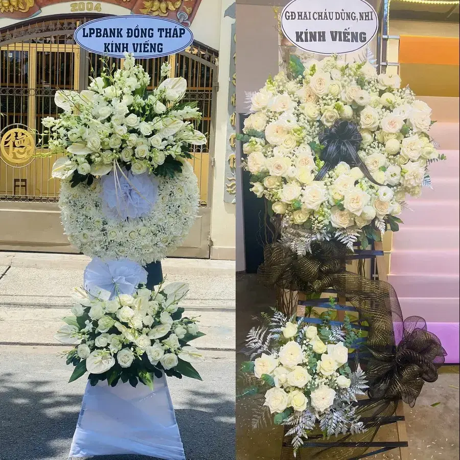 Kệ hoa chia buồn tại Đông Thành, Vĩnh Long