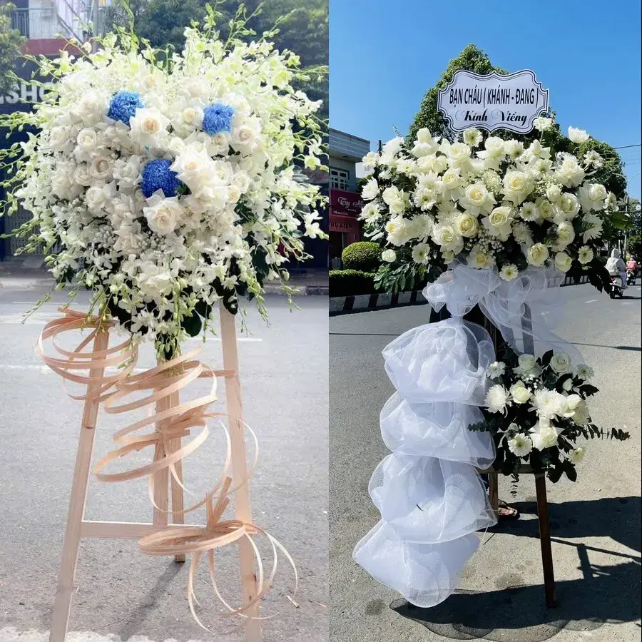 Kệ hoa chia buồn tại Đồng Thuận