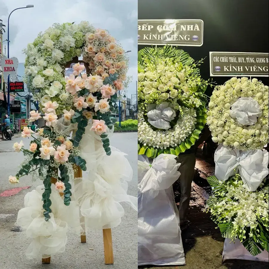 Kệ hoa chia buồn tại Đông Thụy Anh