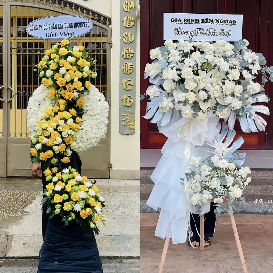 Kệ hoa chia buồn tại Đức Hòa