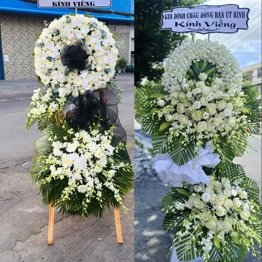 Kệ hoa chia buồn tại Dương Nỗ