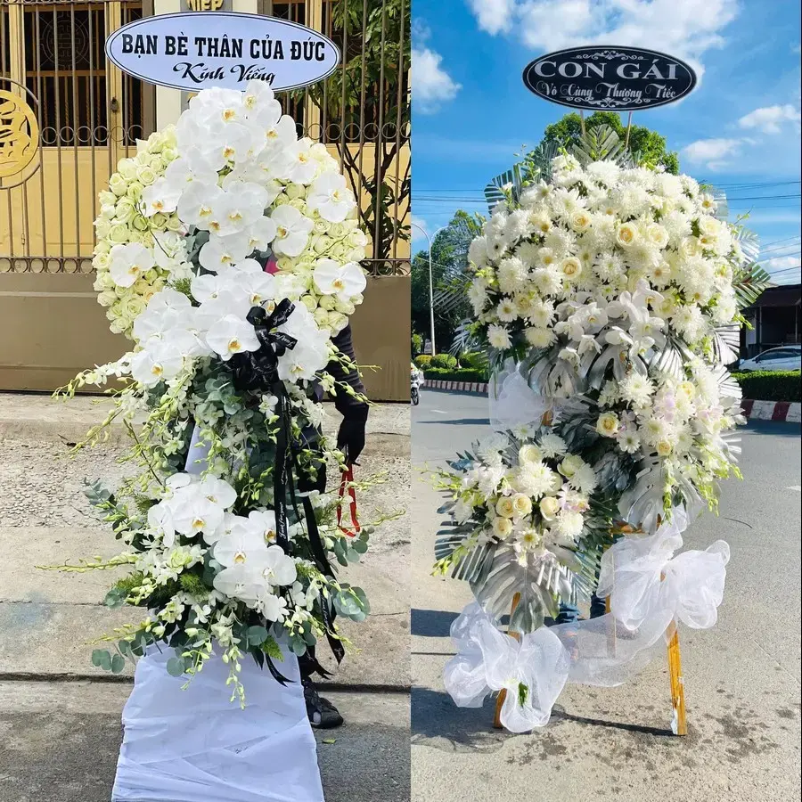 Kệ hoa chia buồn tại Ea Kao