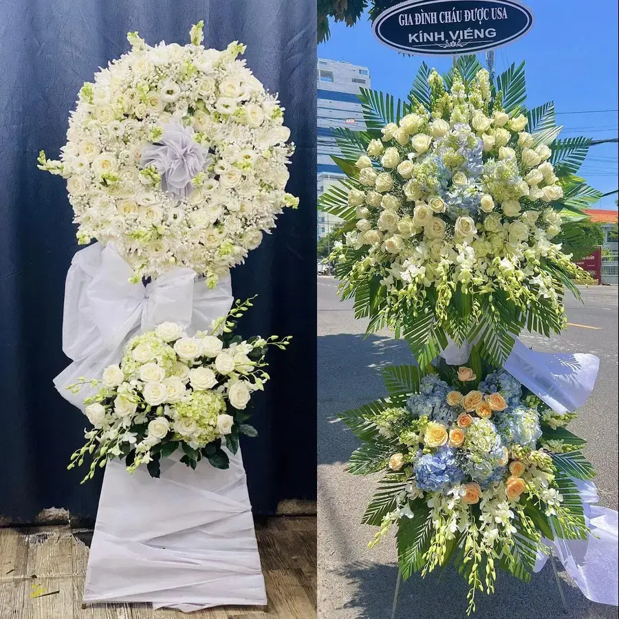 Kệ hoa chia buồn tại Gia Bình