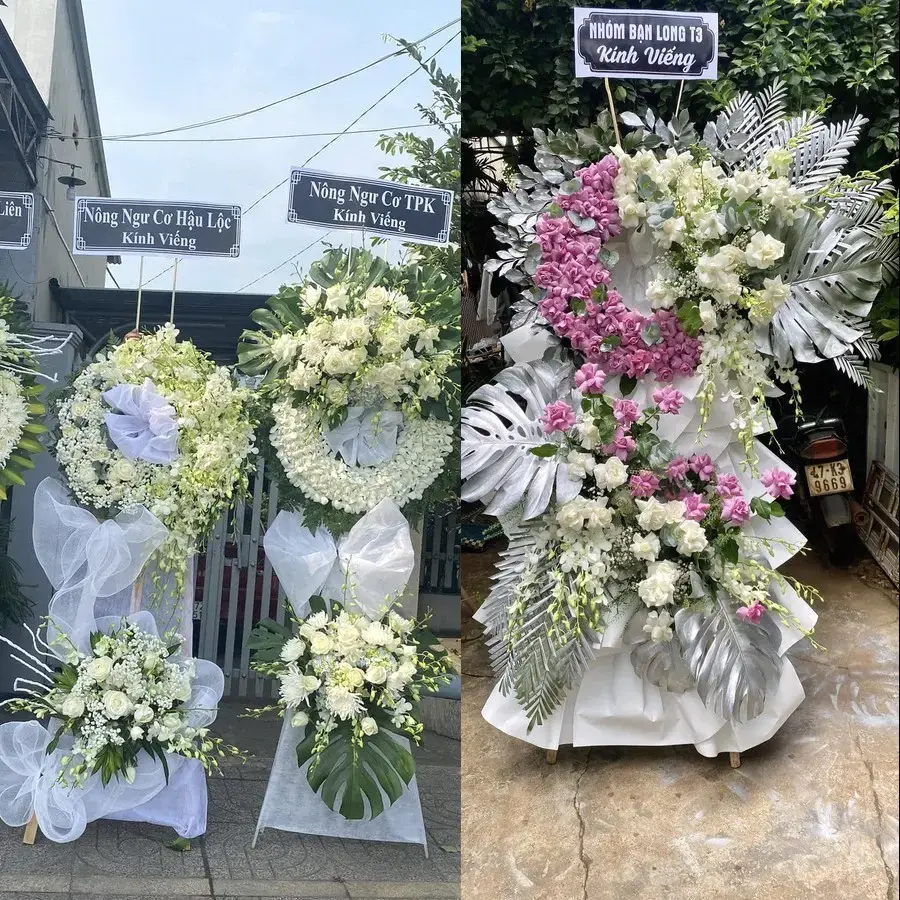 Kệ hoa chia buồn tại Gia Lộc