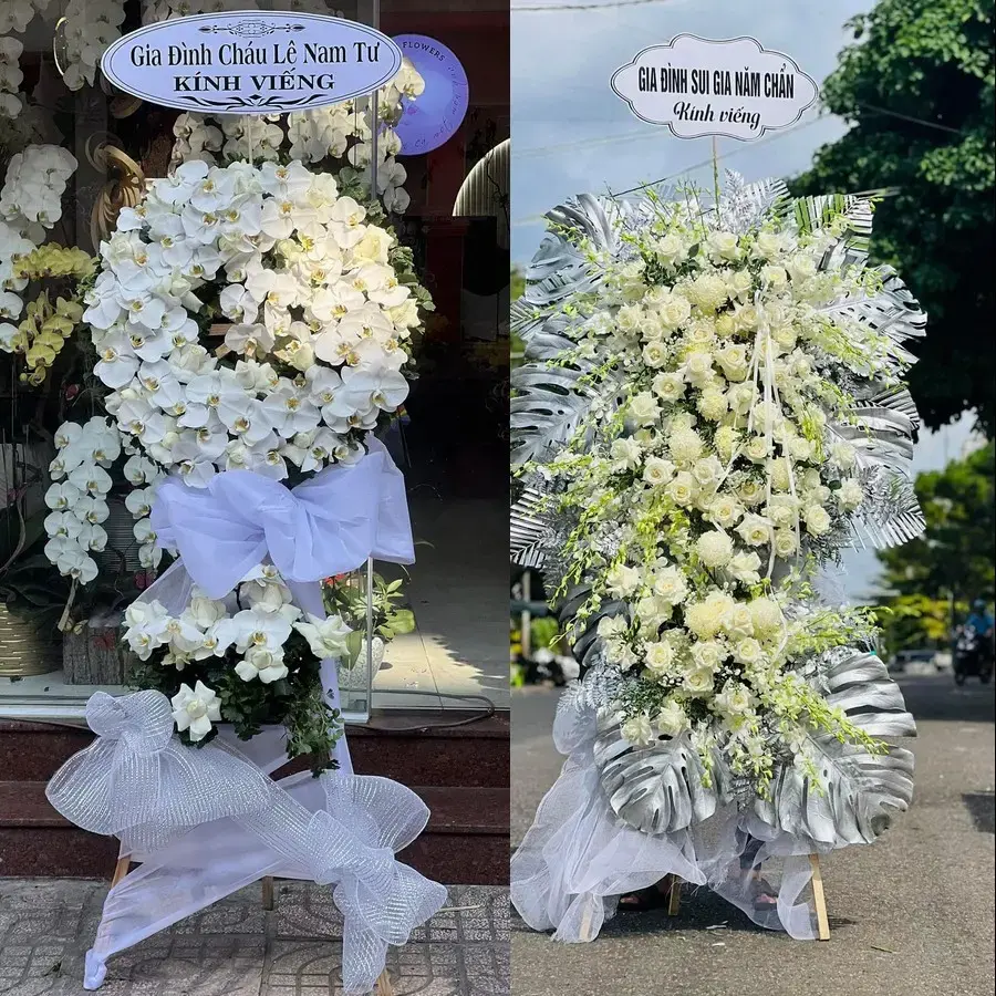 Kệ hoa chia buồn tại Gia Sàng