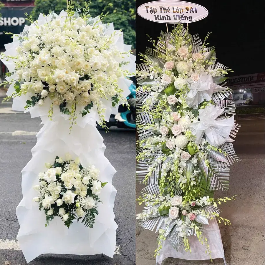 Kệ hoa chia buồn tại Hà Bắc