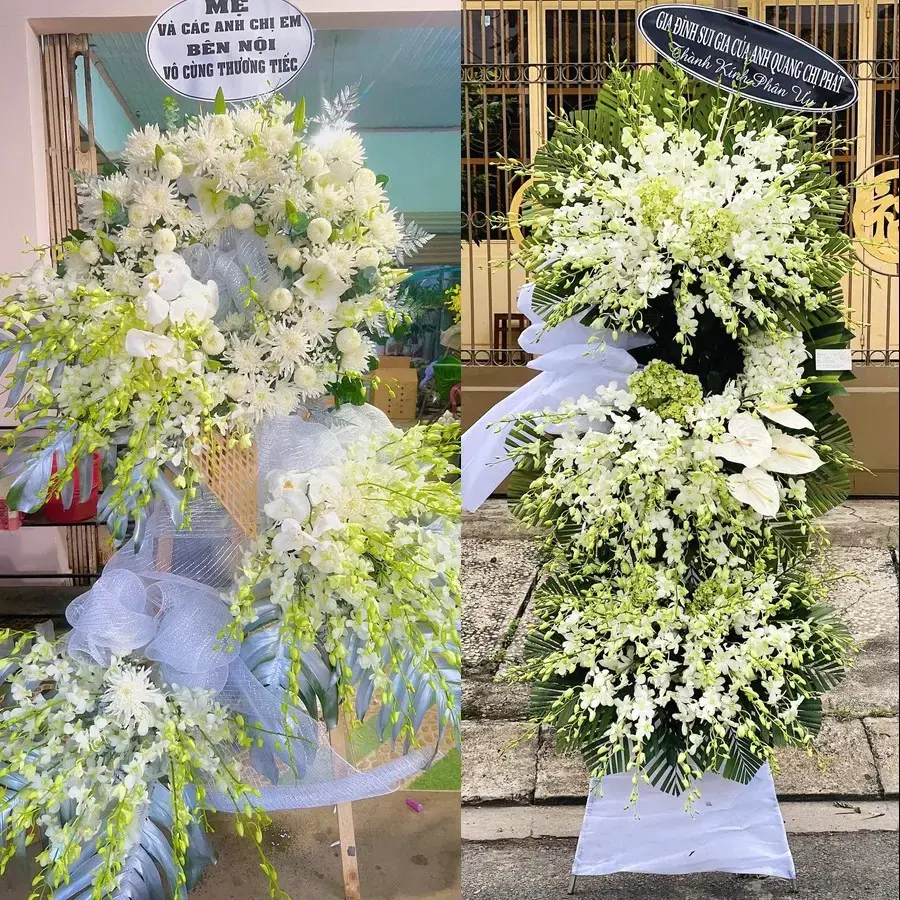 Kệ hoa chia buồn tại Hà Nam