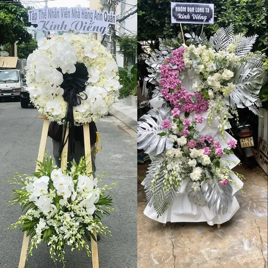 Kệ hoa chia buồn tại Hà Tây