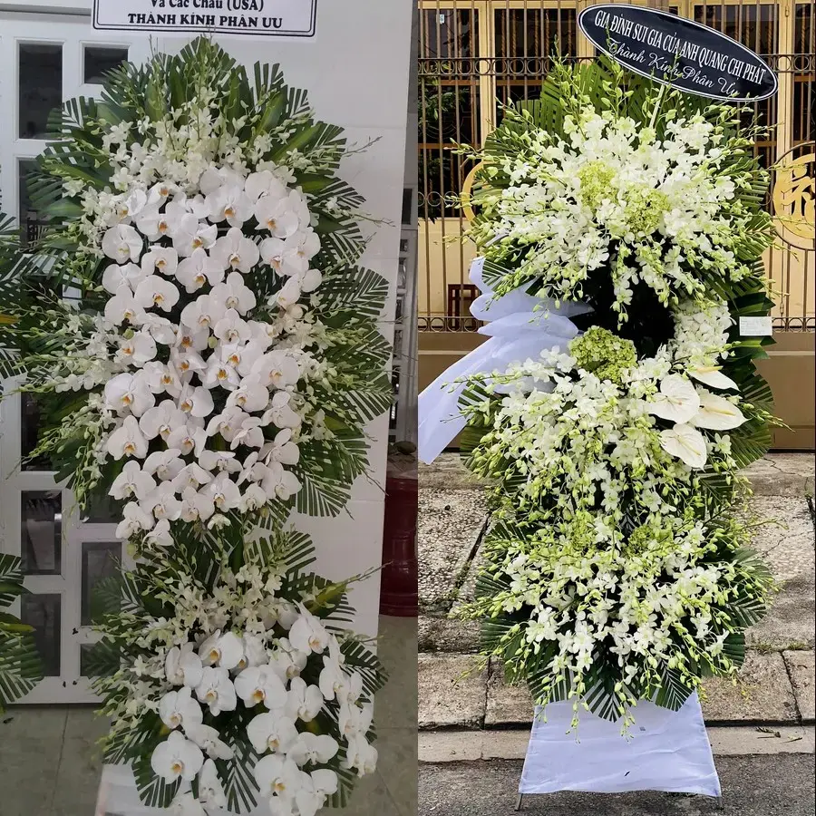 Kệ hoa chia buồn tại Hà Tiên