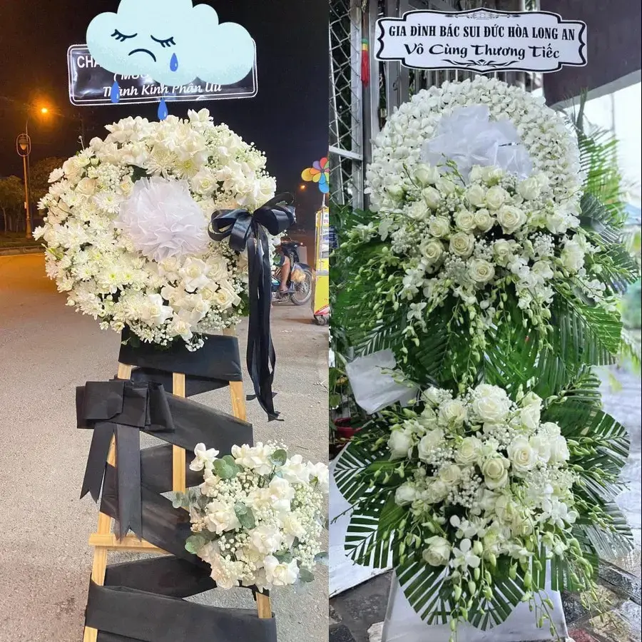 Kệ hoa chia buồn tại Hải Bình