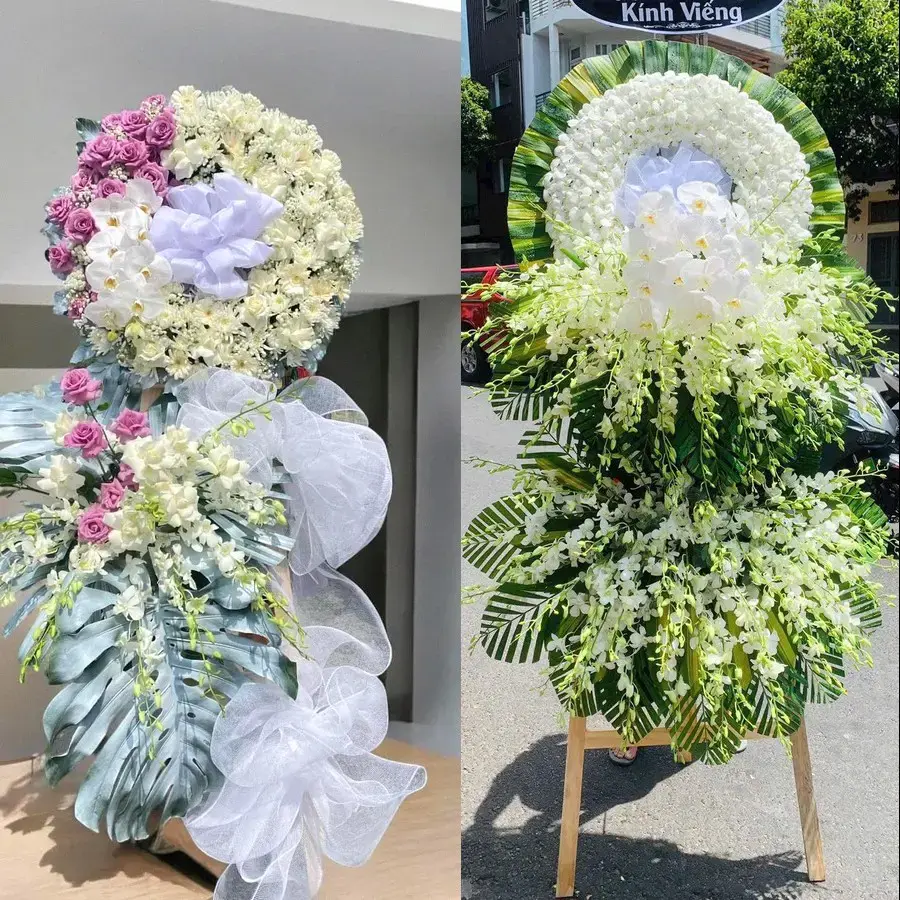 Vòng hoa đám tang tại Hải Châu, Nghệ An