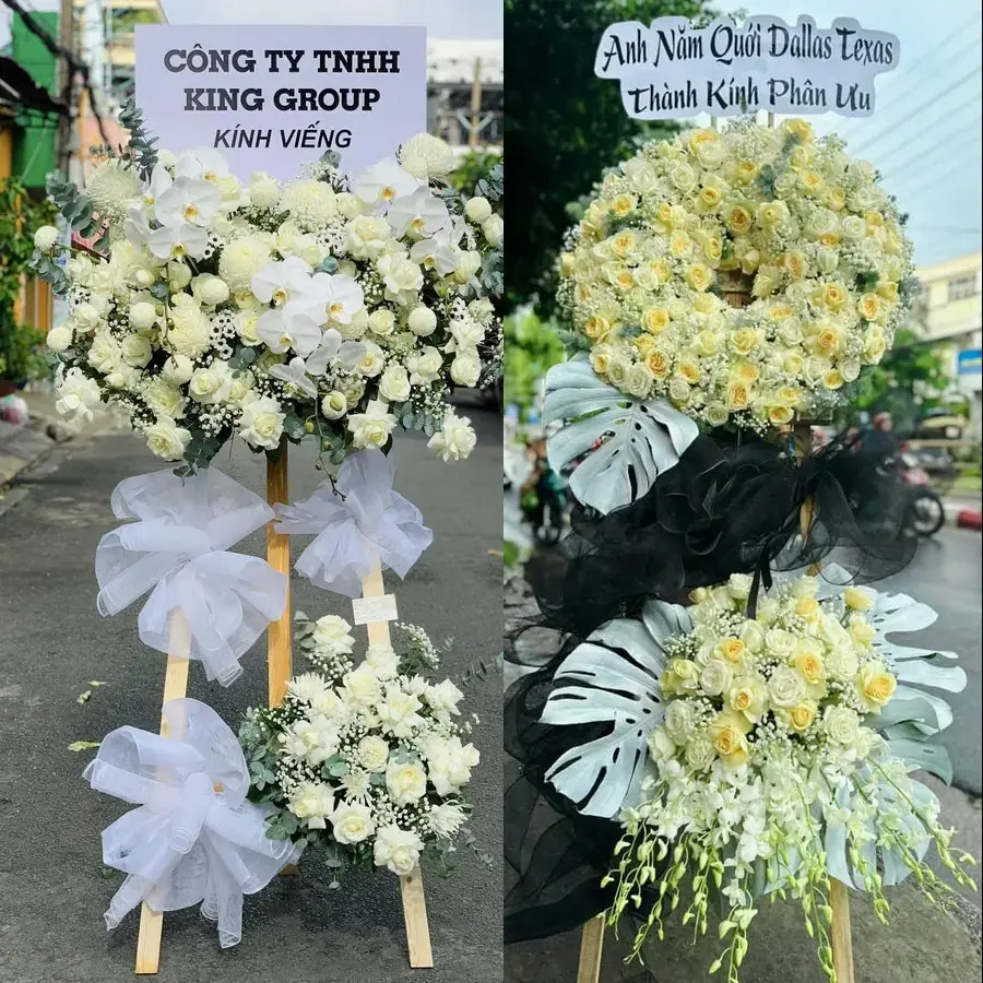 Kệ hoa chia buồn tại Hậu Nghĩa