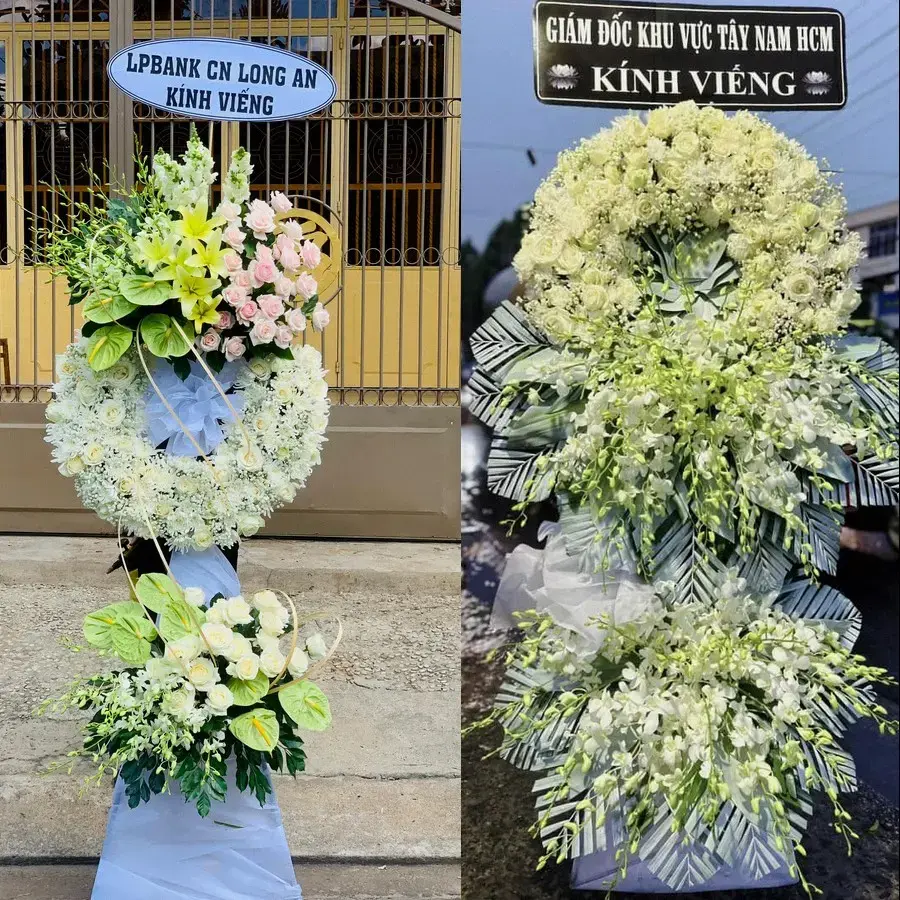 Kệ hoa chia buồn tại Hiệp Phước