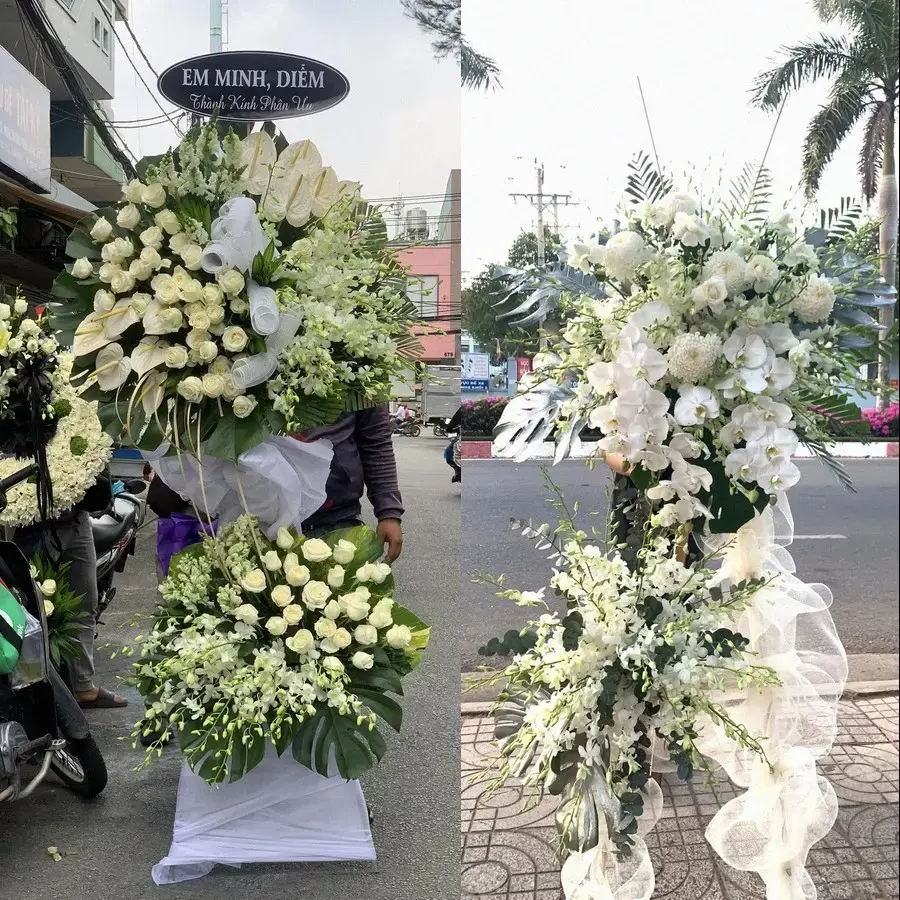 Hoa viếng giao theo địa chỉ tại Hố Nai