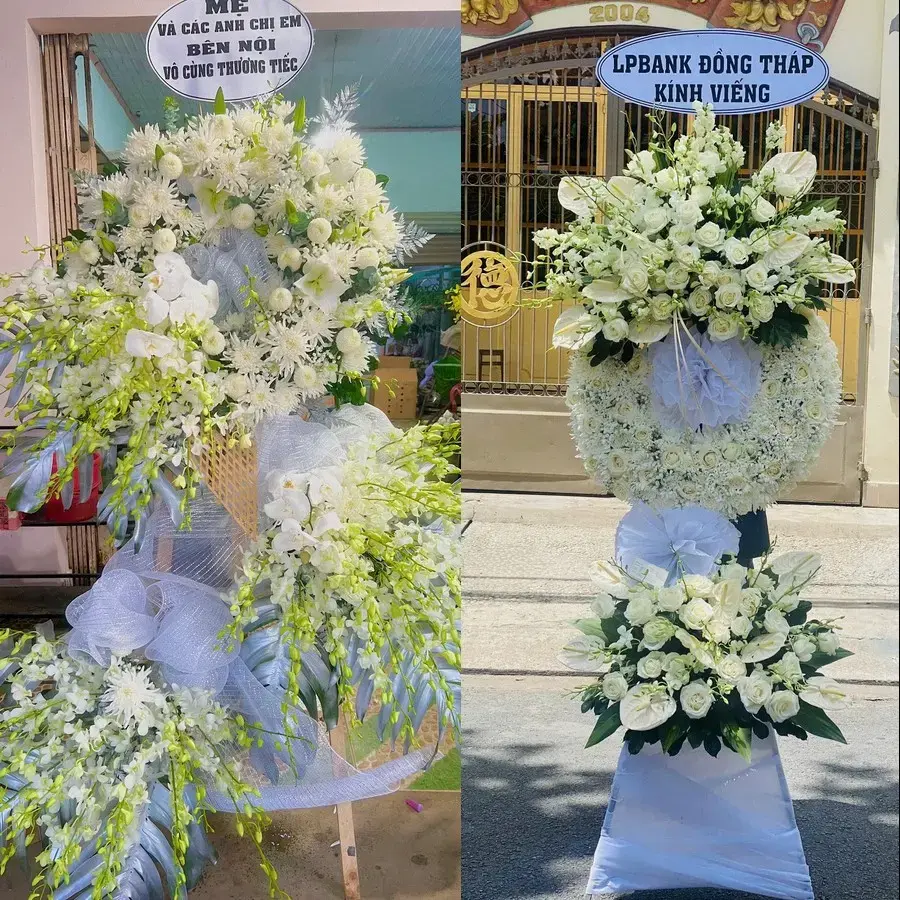 Kệ hoa chia buồn tại Hóa Châu