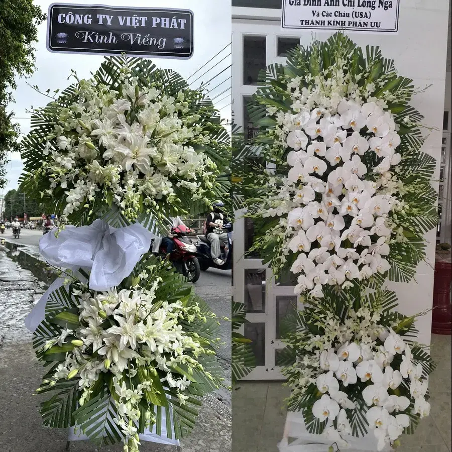 Đặt vòng hoa đám tang Hòa Cường theo thông tin lễ