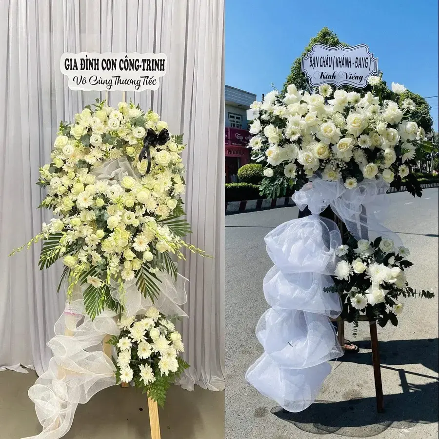 Kệ hoa chia buồn tại Hoa Lộc