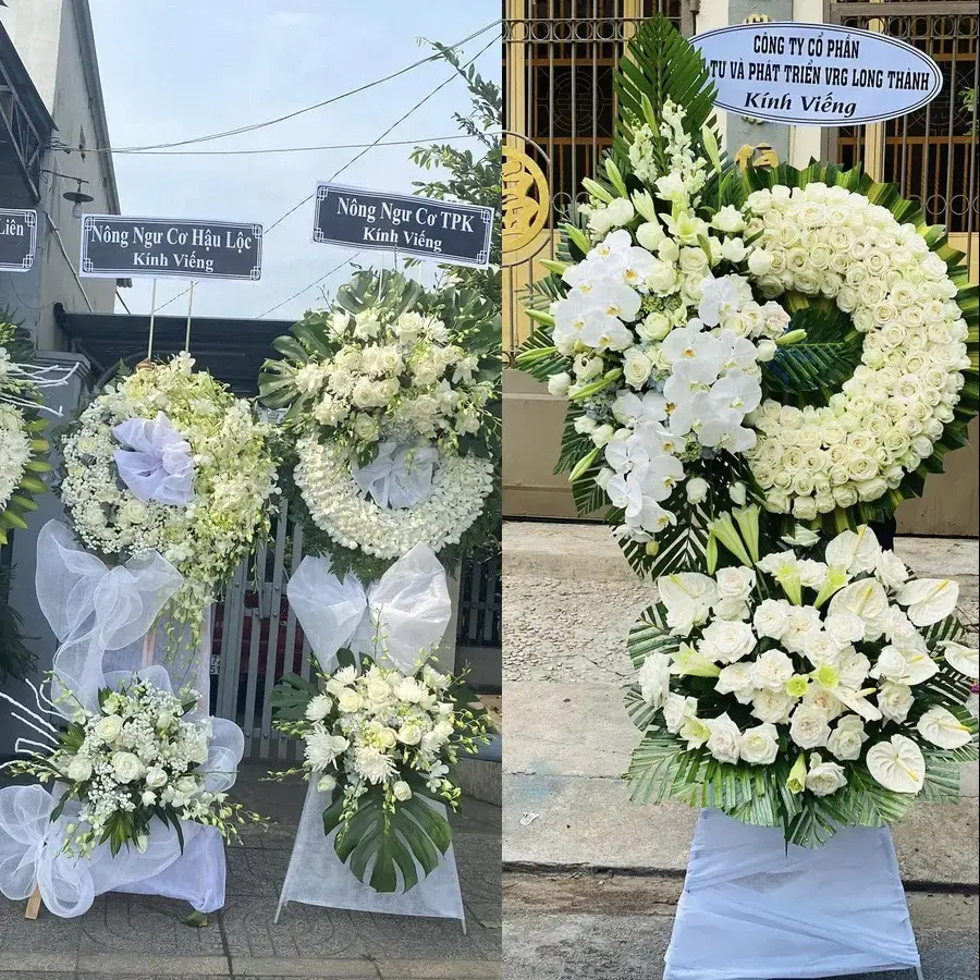 Kệ hoa chia buồn tại Hòa Phú
