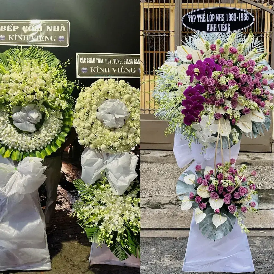 Kệ hoa chia buồn tại Hòa Thành