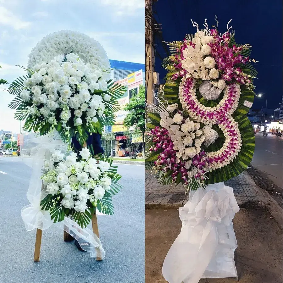 Đặt vòng hoa đám tang Hòa Xuân theo thông tin lễ