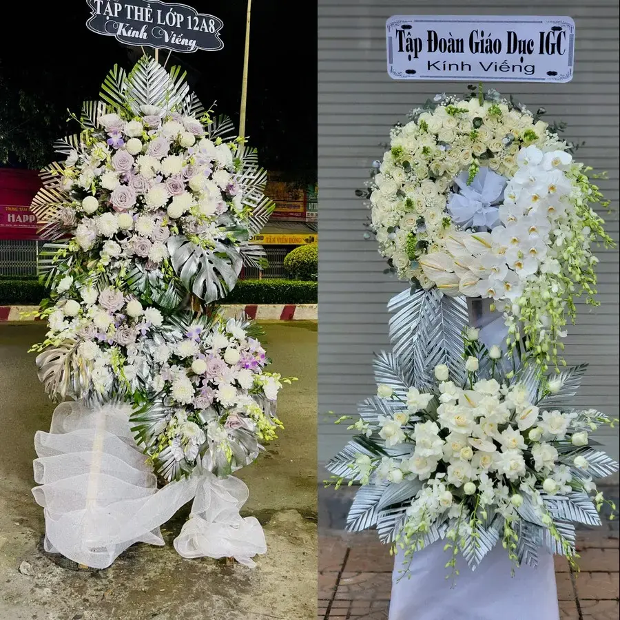 Kệ hoa chia buồn tại Hoài Nhơn Đông