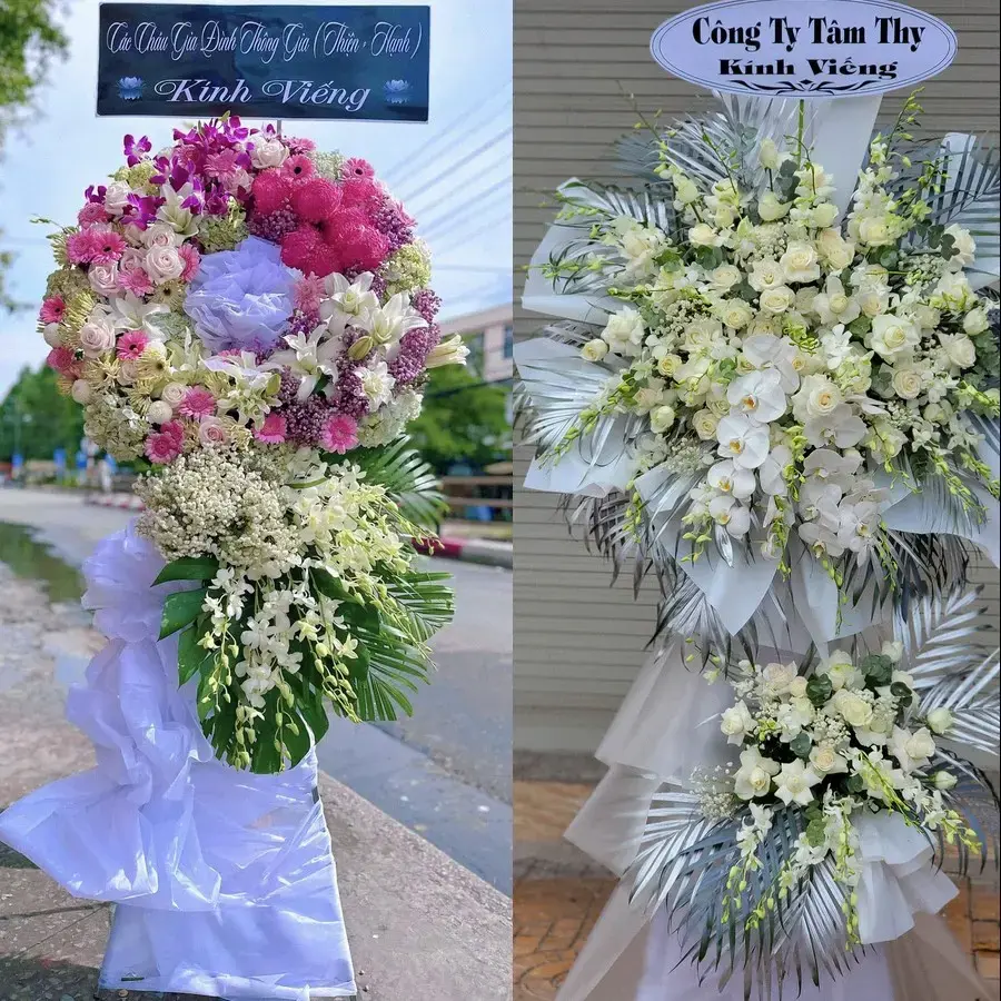 Vòng hoa đám tang tại Hội An