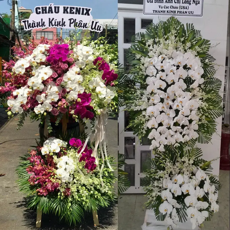 Kệ hoa chia buồn tại Hương Trà