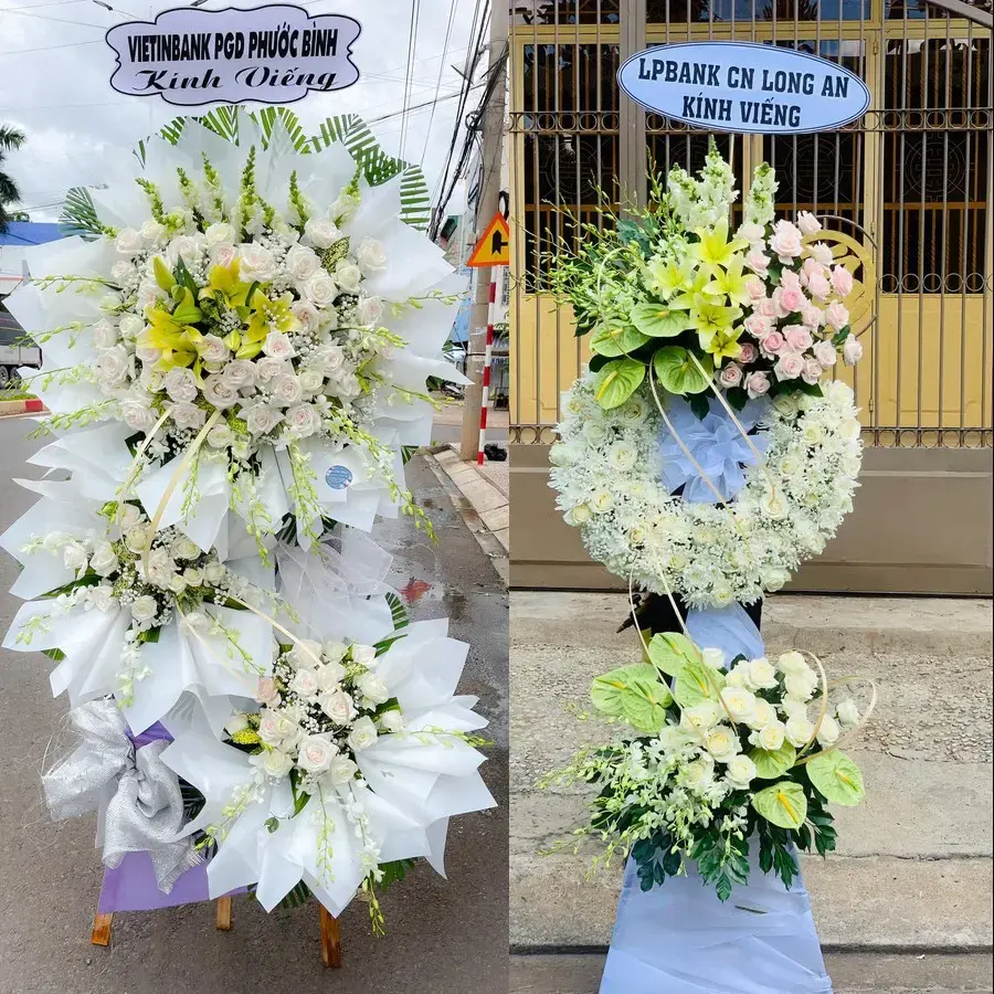 Kệ hoa chia buồn tại Khánh Bình