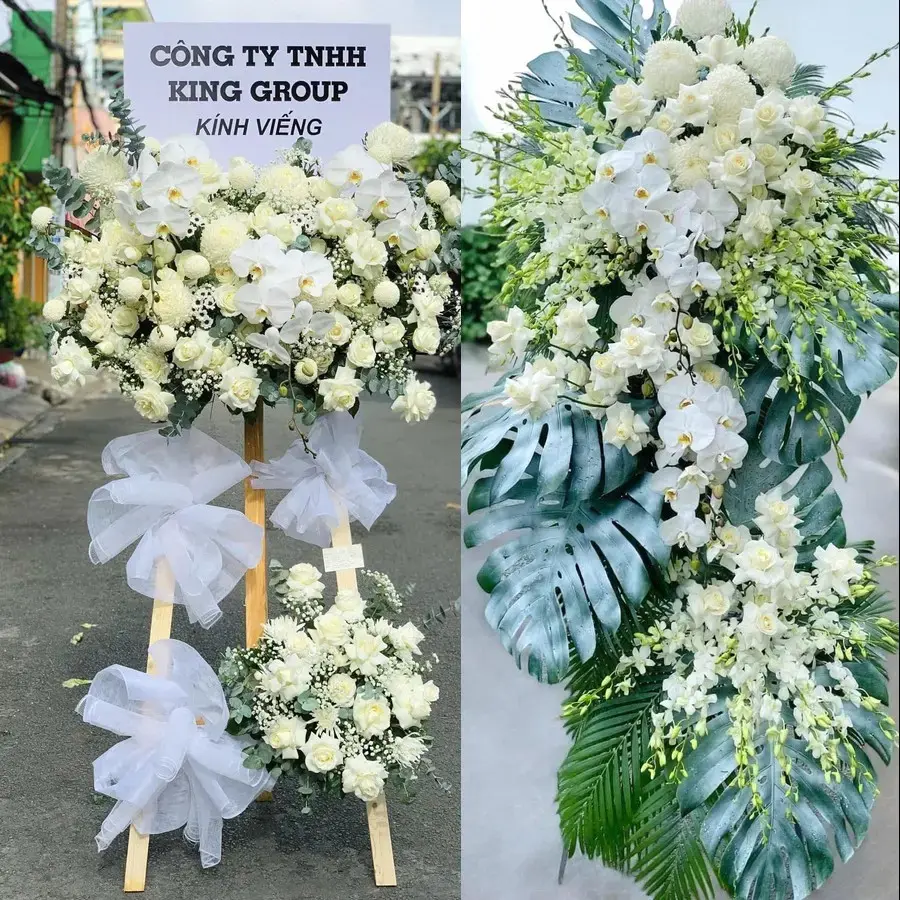 Kệ hoa chia buồn tại Kiến Hải