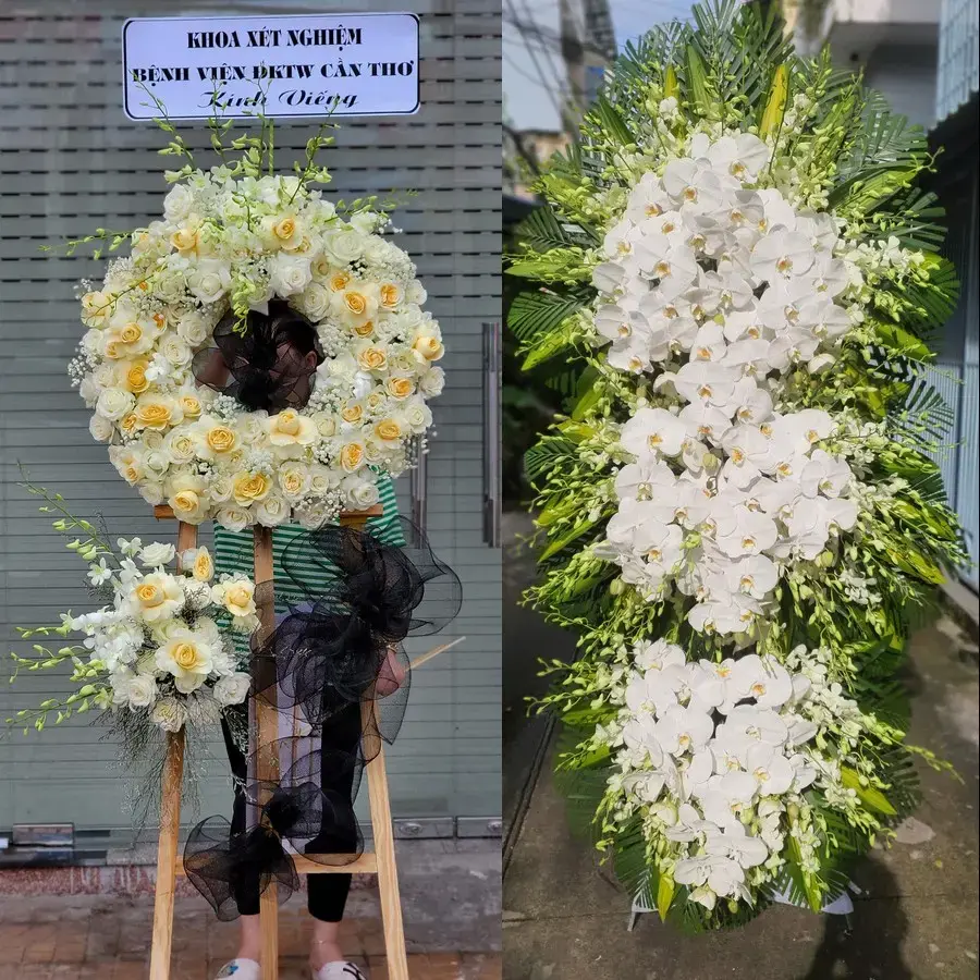 Kệ hoa chia buồn tại Kiến Thụy