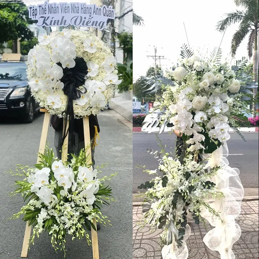 Kệ hoa chia buồn tại Kim Anh