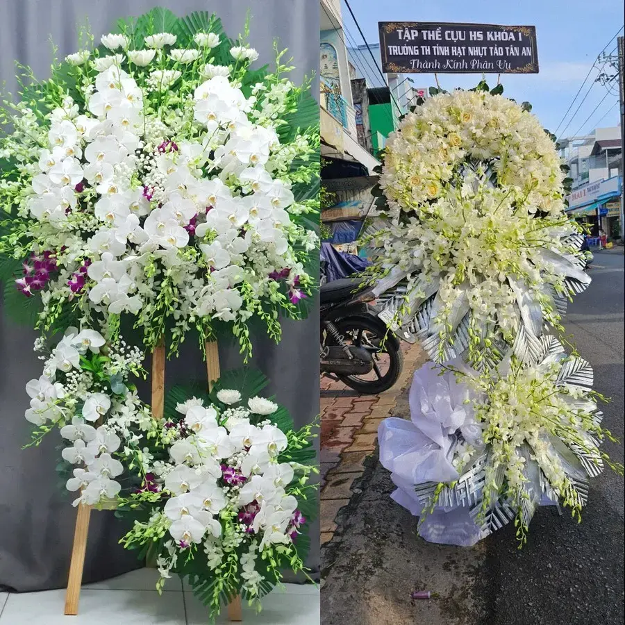 Kệ hoa chia buồn tại Kim Liên