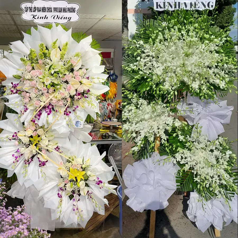 Kệ hoa chia buồn tại Kim Thanh, Ninh Bình
