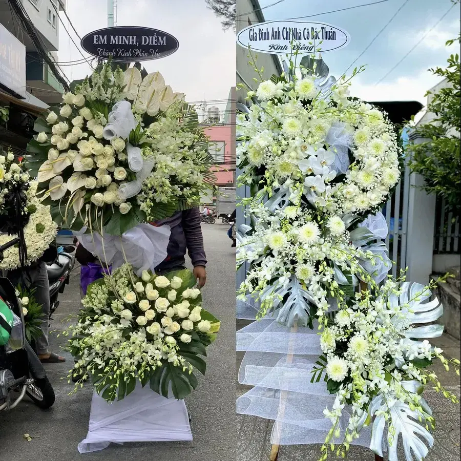 Kệ hoa chia buồn tại Kim Thành
